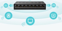 TP-Link LS1008G  8-Port 10/100/1000Mbps GİGABİT PLASTİK KASA YÖNETİLEMEZ SWITCH
